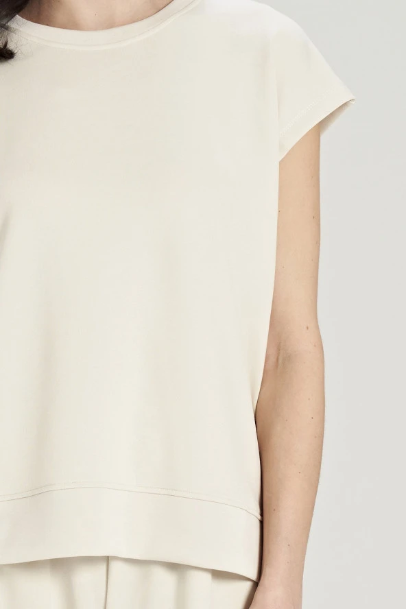 Kadın Pamuklu Bel Detaylı Yarın Kol Pijama Takımı - 2