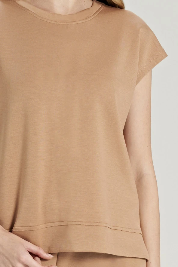 Kadın Pamuklu Bel Detaylı Yarın Kol Pijama Takımı - 7