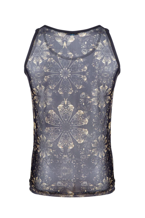 Erkek Desenli Transparan Atlet - 2