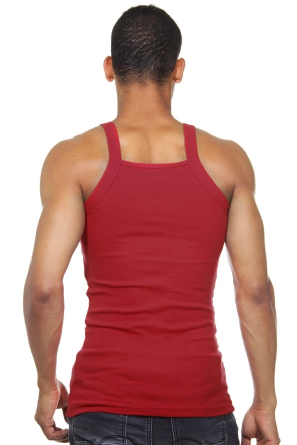 Askılı Bordo Erkek Atlet - 2