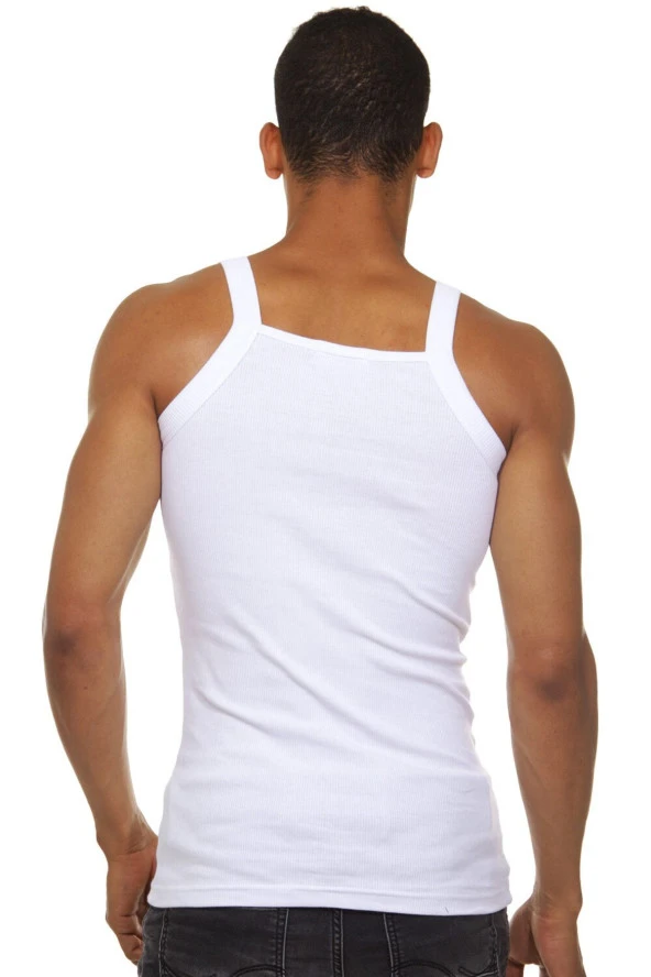 Erkek Beyaz Askılı Atlet - 5