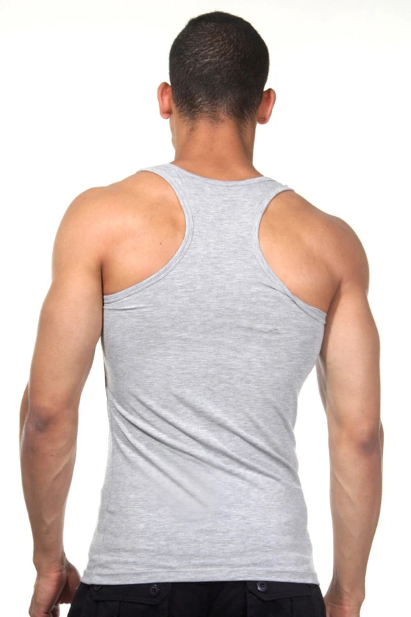 Erkek Siyah Pamuklu Atlet - 10