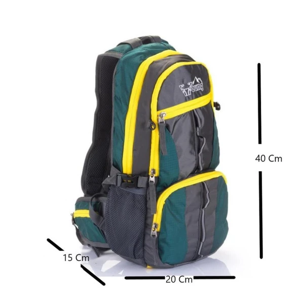 Young 40156 Bisiklet Paten Kaykay Sırt Çantası Yeşil - Resim 2