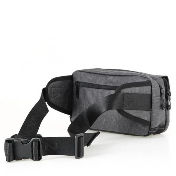Ççs London 31367 Su Geçirmez XL Bel Çantası Gri - Resim 4