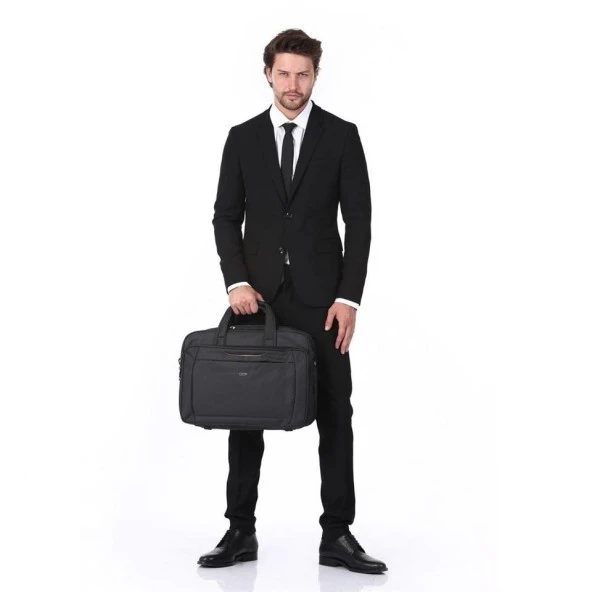 Ççs 71241 Omuz Askılı Laptop ve Evrak Çantası Gri - 4