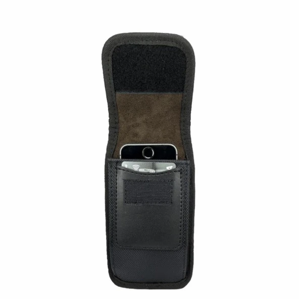 Telefon Kılıfı Plus Bel Kemeri Çantası 6-7 İnç Siyah - Resim 3