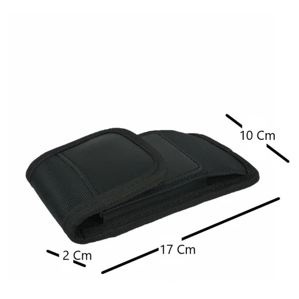 Telefon Kılıfı Plus Bel Kemeri Çantası 6-7 İnç Siyah - Resim 4