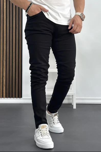 Erkek Slim Fit Jean Pantolon Siyah Edw074