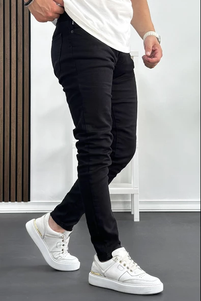 Erkek Slim Fit Jean Pantolon Siyah Edw074 - 2