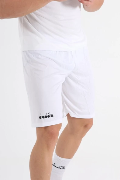 Diadora Düz  Beyaz Antrenman - Spor Şort - DDANT-SORT - 2