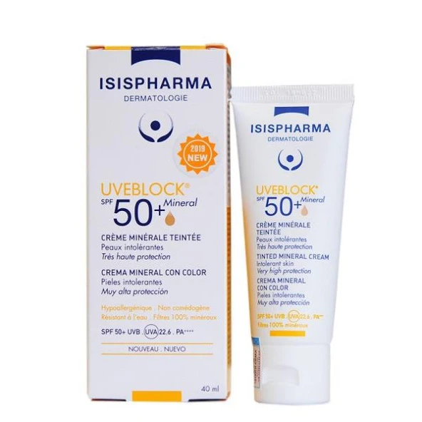 Isis Pharma Uveblock SPF50+ Tinted Mineral Cream 40ml