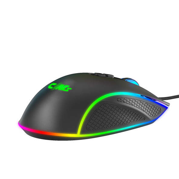 Claws Nova V1 12800 Dpi Wide RGB Özel ABS Doku Reflex Örgü Kablolu Fire Butonlu Gaming Mouse Siyah - 6