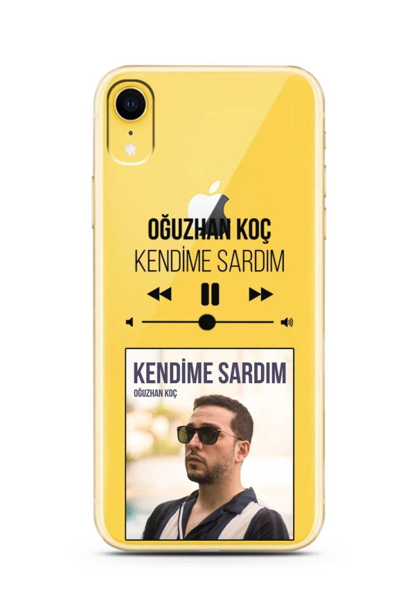 iPhone Xr Oğuzhan Koç Mp3 Tasarımlı Süper Şeffaf Silikon Telefon Kılıfı