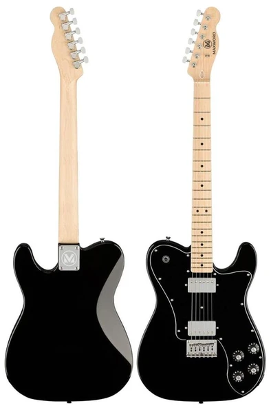 Maxword TLX-60BK-ST Telecaster Maple Klavye HH Profesyonel Elektro Gitar - Resim 4