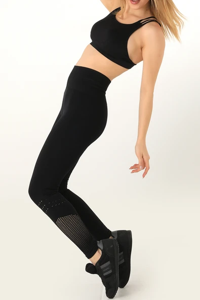 GIGOTTO Kadın Seamless Yüksek Bel File Detaylı Tayt - 11