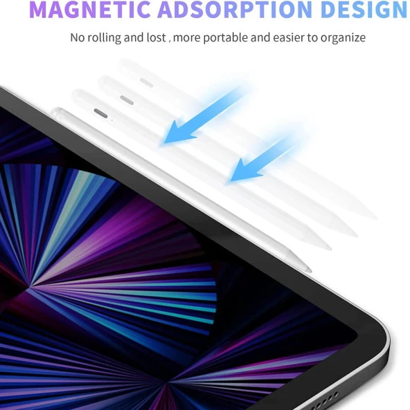 Apple iPad Stylus Dokunmatik Kalem Palm Rejection Mıknatıslı 2018 Sonrası iPadlar İçin Pencil 16 - 2