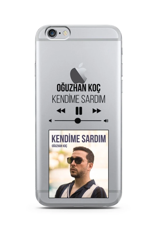 iPhone 6s Plus Oğuzhan Koç Mp3 Tasarımlı Süper Şeffaf Silikon Telefon Kılıfı