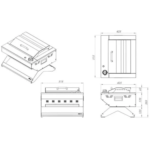 Gazlı Barbekü Izgara - Resim 3