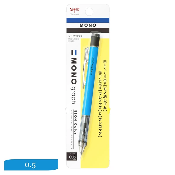 Tombow Mono Graph Mekanik Versatil Uçlu Kalem 0.5 Neon  Mavi(DPA-134B)