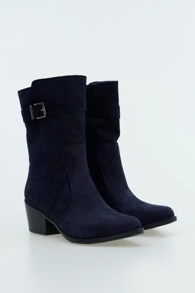 Kadın Hakiki Deri Topuklu Sivri Burun Bot - 6