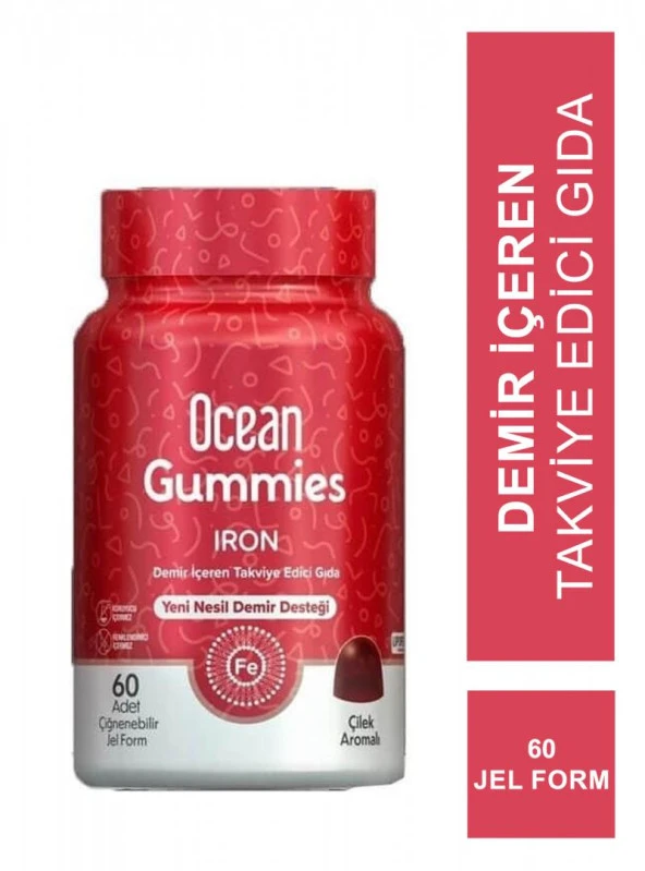 Ocean Gummies İron 60 Çiğneme Formu 8697595873762
