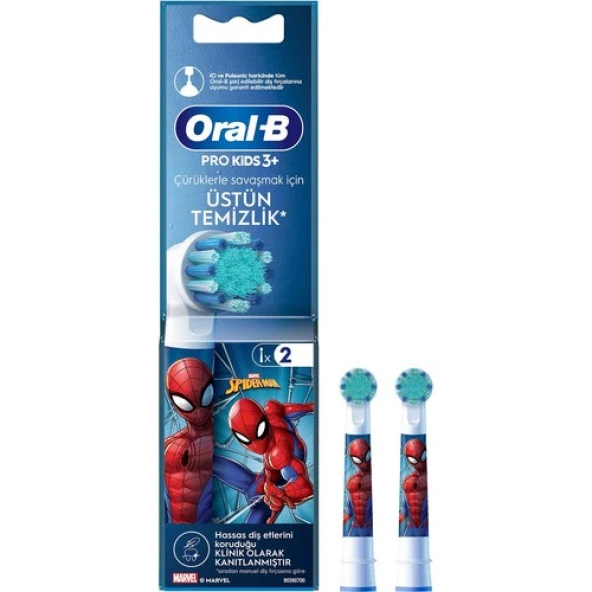 Oral-B Şarjlı Diş Fırçası Yedek Başlığı Spiderman 2 Adet Ürün