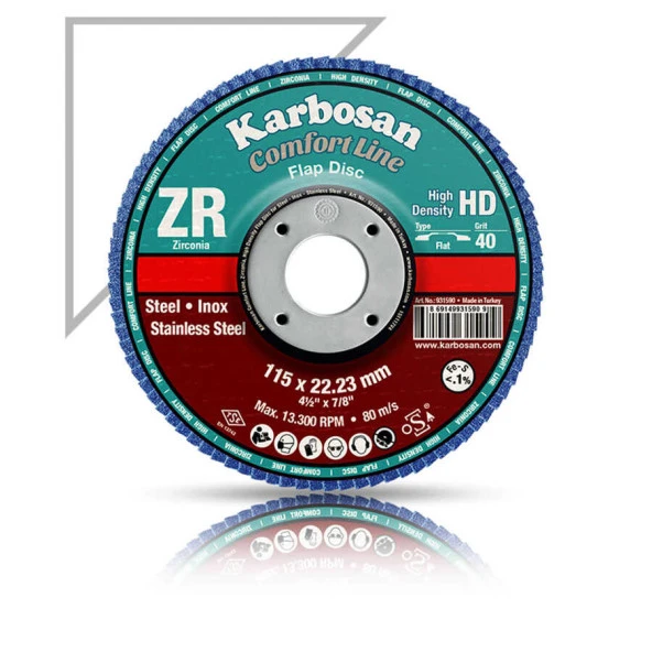 Karbosan 115x22x40 Kum Flap Disk ZR