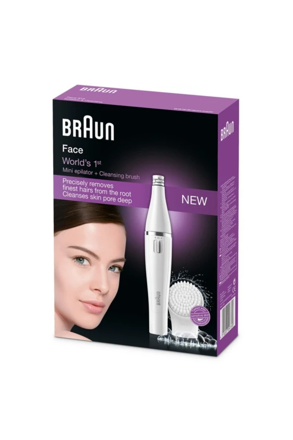 Braun 2 Yıl Face 810 - Yüz Epilatörü & Mikro Salınımlı Yüz Temizlik Fırçası Kablosuz Kuru