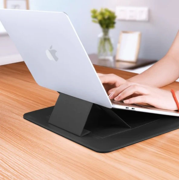 Wiwu Skin Pro Slim Stand Sleeve For 16  Inc  Laptop Stand -Siyah - Resim 4