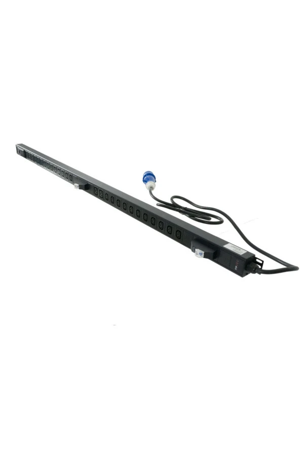 1U 22 Adt C13- 4 Adt C19 Soket 2 Parça 16A Devre Kesicili PDU