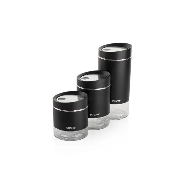 Schafer Silver Touch 3 Boy Kavanoz Seti-Siyah - 3