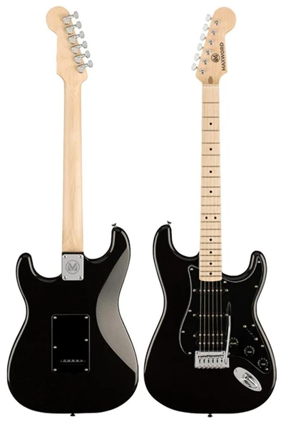 Maxword MAP-35BK-25AMP Maple Klavye SSH 25W Amfili Elektro Gitar Seti - Resim 4