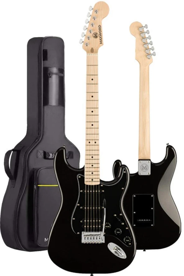 Maxword MAP-35BK-ST Maple Klavye SSH Profesyonel Elektro Gitar Seti - 3