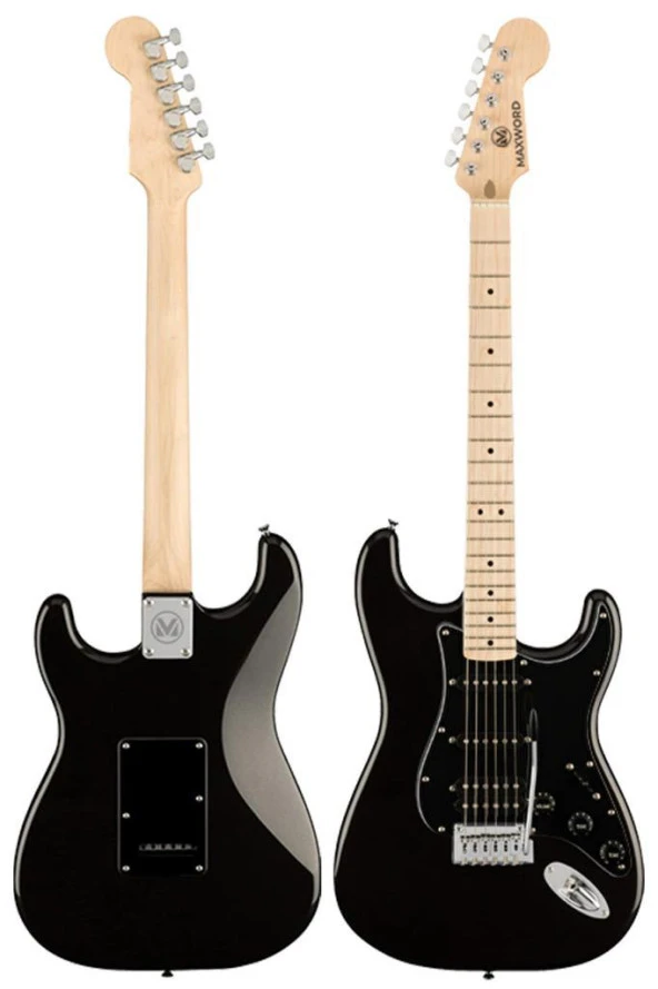 Maxword MAP-35BK-ST Maple Klavye SSH Profesyonel Elektro Gitar Seti - 4