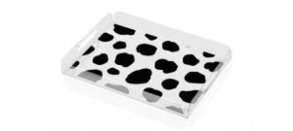 The mia Dalmatian Büyük Şeffaf Pleksi Tepsi 42*32