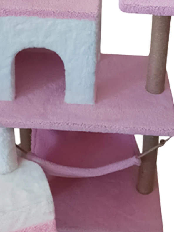 Hamaklı Kedi Evi Kedi Tırmalama Evi Ve Oyun Platformu - 7