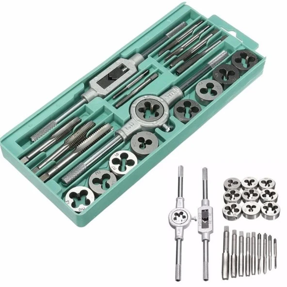 Valkyrie 20 Parça Klavuz Pafta Seti Metrik Set M3-M12 Arası 20li Takım - 8