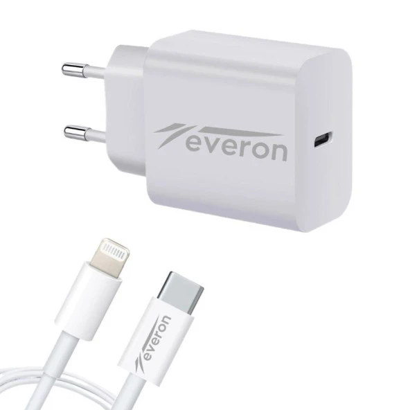 Everon 25W Hızlı Şarj Cihazı TypeC İphone Kablolu EVR002