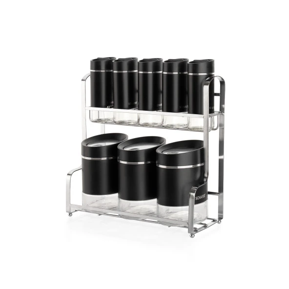 Schafer Silver Touch Baharat Takımı 9 Parça-Siyah - 3