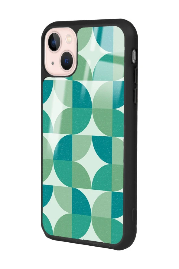 iPhone 13 Retro Green Duvar Kağıdı Tasarımlı Glossy Telefon Kılıfı