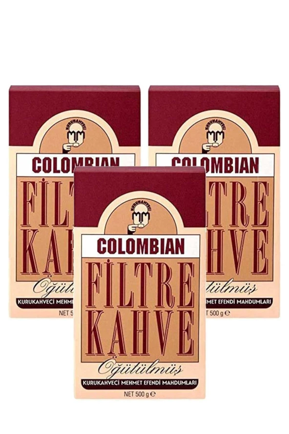 MEHMET EFENDİ Colombian Filtre Kahve 500 Gr - 3'Lü Set