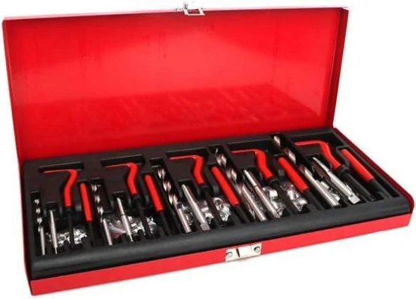 Valkyrie 131 Parça Diş Açma Helicoil Vida Tamir Onarım Seti M5-M12 Profesyonel 1. Kalite - 5