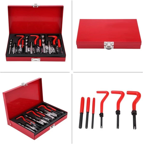 Valkyrie 88 Parça Diş Açma Helicoil Vida Tamir Onarım Seti M6 M8 M10 Profesyonel 1. Kalite - 5