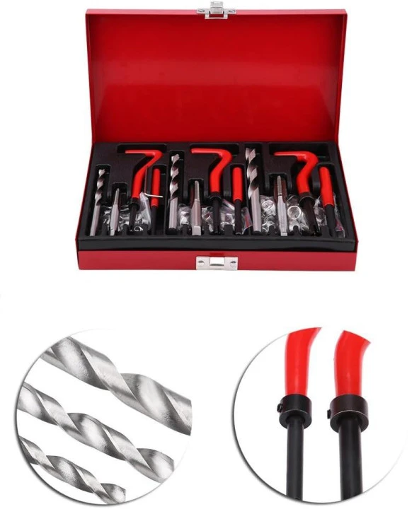 Valkyrie 88 Parça Diş Açma Helicoil Vida Tamir Onarım Seti M6 M8 M10 Profesyonel 1. Kalite - 8