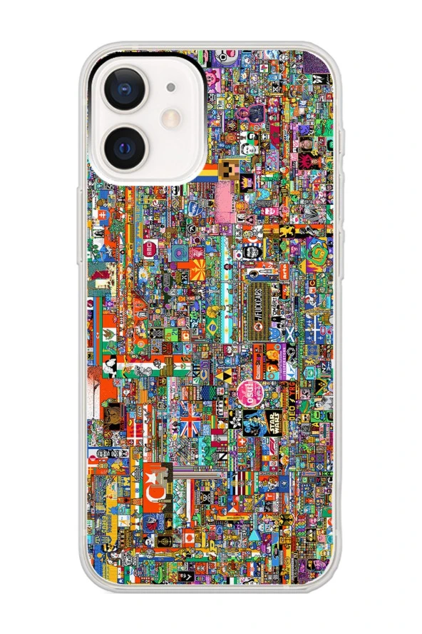 iPhone 12 - 12 Pro R/place Hatıra Tasarımlı Şeffaf Telefon Kılıfı