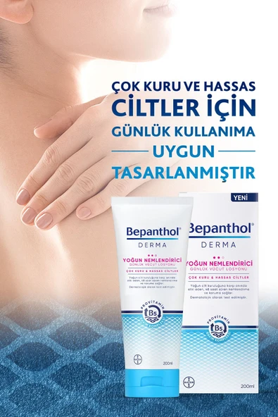 Bepanthol Derma Yoğun Nemlendirici Günlük Vücut Losyonu 200 ml  Çok Kuru ve Hassas Ciltler