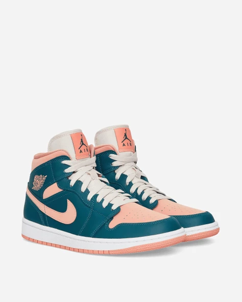 Air Jordan 1 Mid Dark Teal Green BQ6472-308 Kadın Spor Ayakkabı - 2