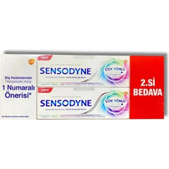 Sensodyne Çok Yönlü Koruma Gelişmiş Beyazlık 50 ml 2'li