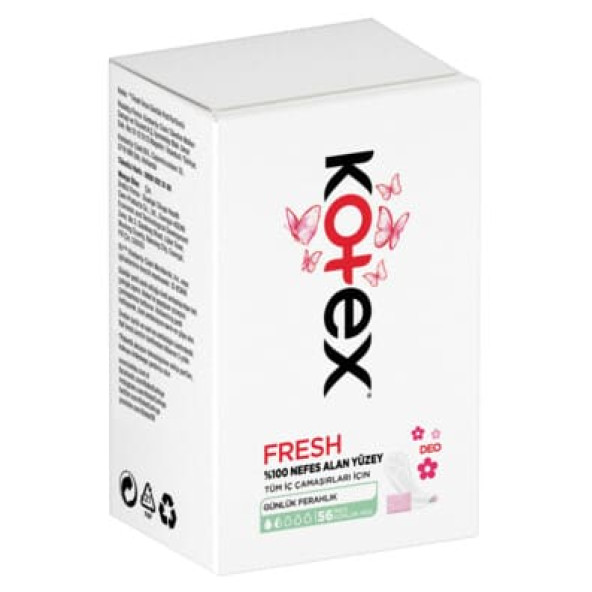 Kotex Günlük Ped Fresh İnce 56'lı 1 Adet