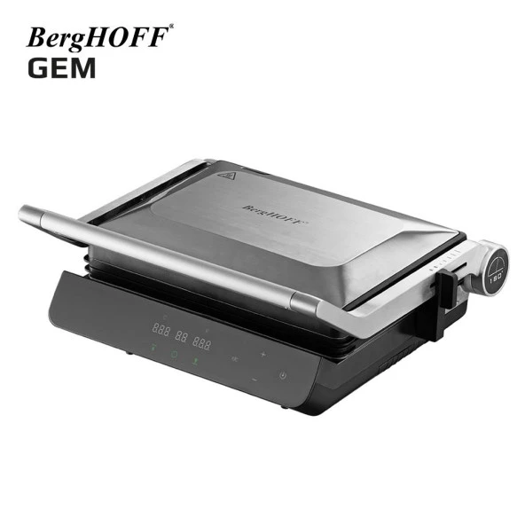 BergHOFF GEM TITAN Gümüş Gri Çelik Izgara ve Tost Makinesi 7950600